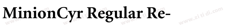 MinionCyr Regular Re字体转换